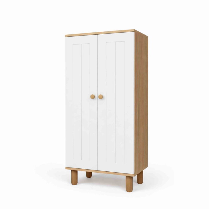 Hanah Home Ayka 1600-205 Armario Multiusos Blanco y Nogal